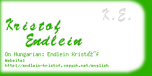 kristof endlein business card